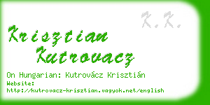 krisztian kutrovacz business card
